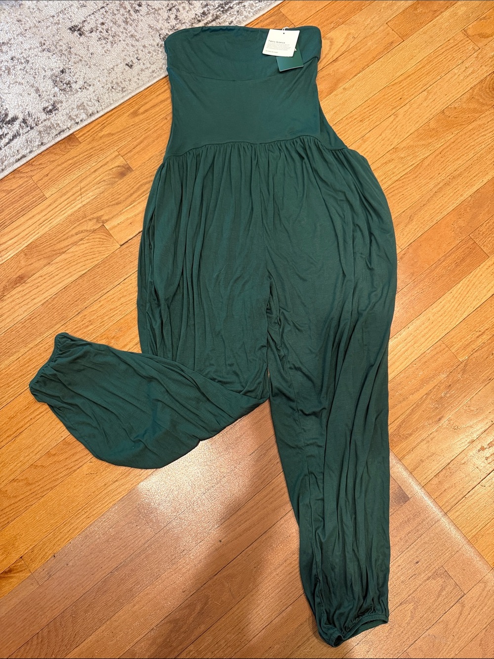 HALARA Dark Green Strapless Jumpsuit